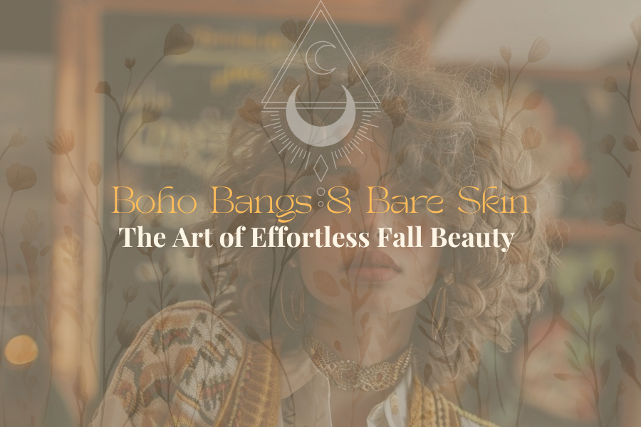 Boho Bangs & Bare Skin: The Art of Effortless Fall Beauty